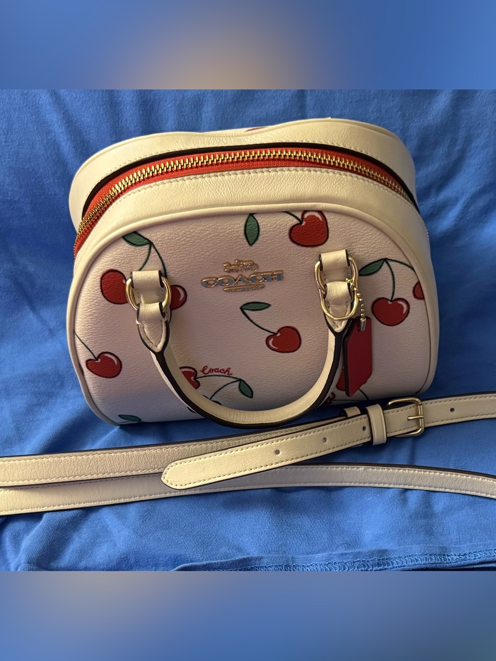 Authentic Coach Cherry Mini Rowan Satchel Crossbody-Rare & HTF